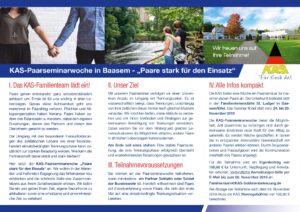 Rückseite des Flyers zum KAS-Paarseminar „Paare stark für den Einsatz“ 2019