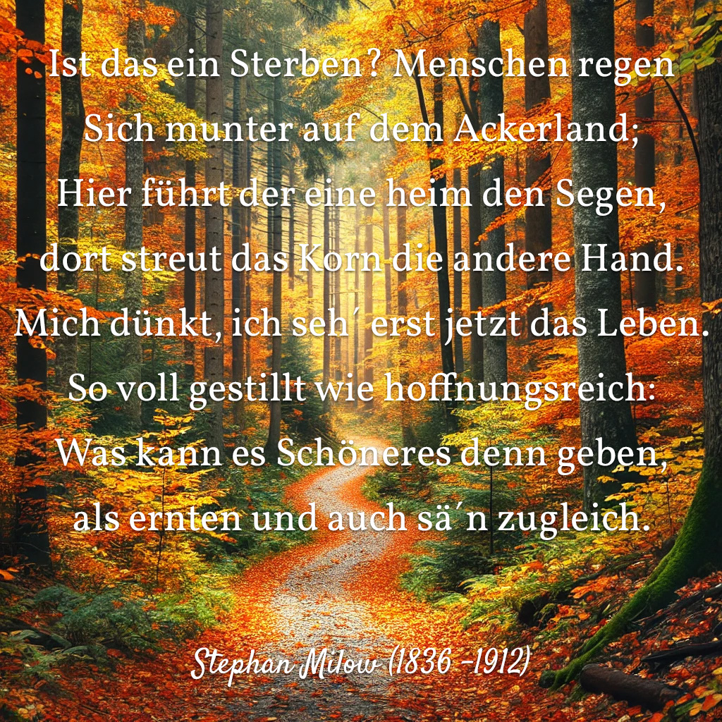 Ist das ein Sterben? – Herbstgedanken